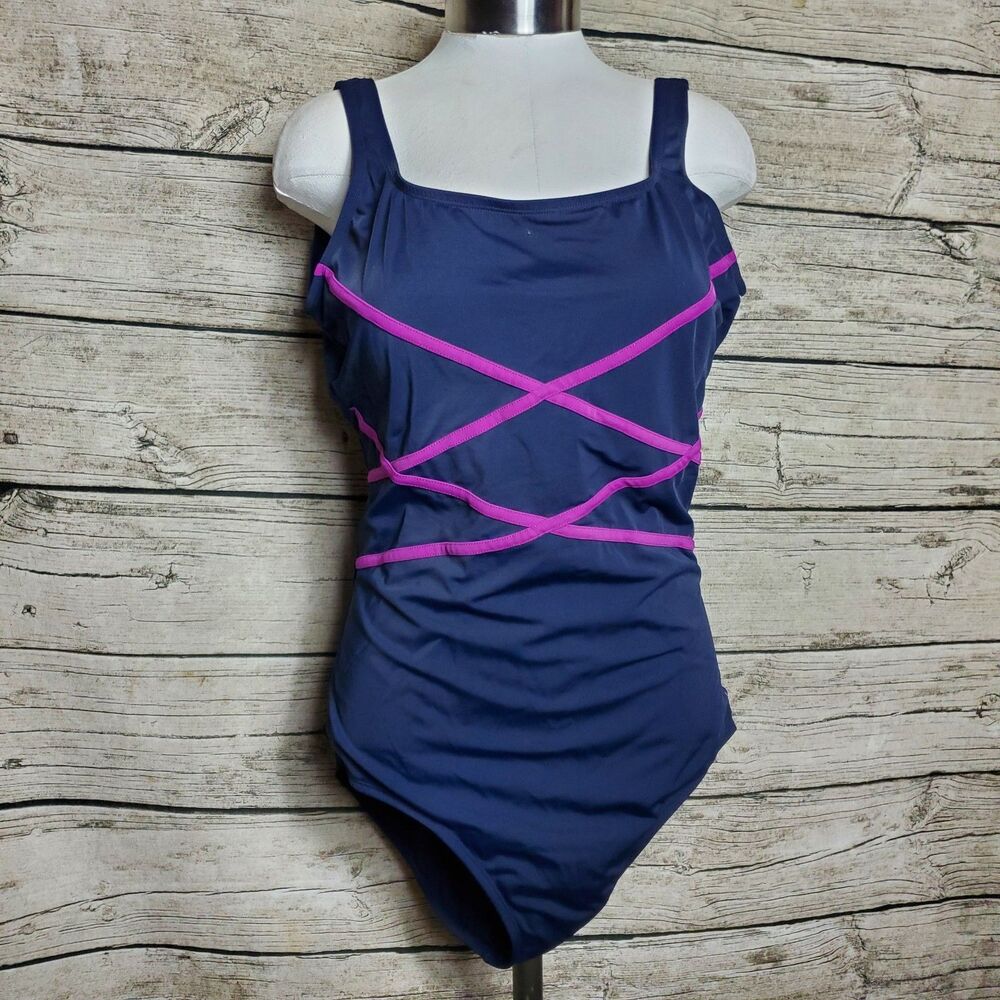AQUABELLE SWIMSUIT TUMMY CONTROL  SIZE 16